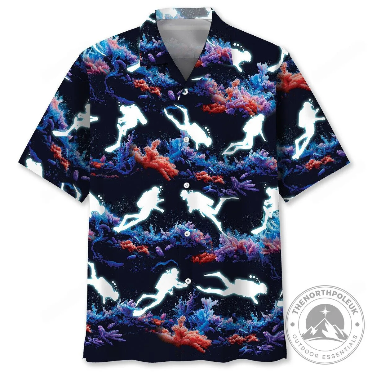Scuba Diving Underwater Coral Reef Ocean Life Hawaiian Shirt