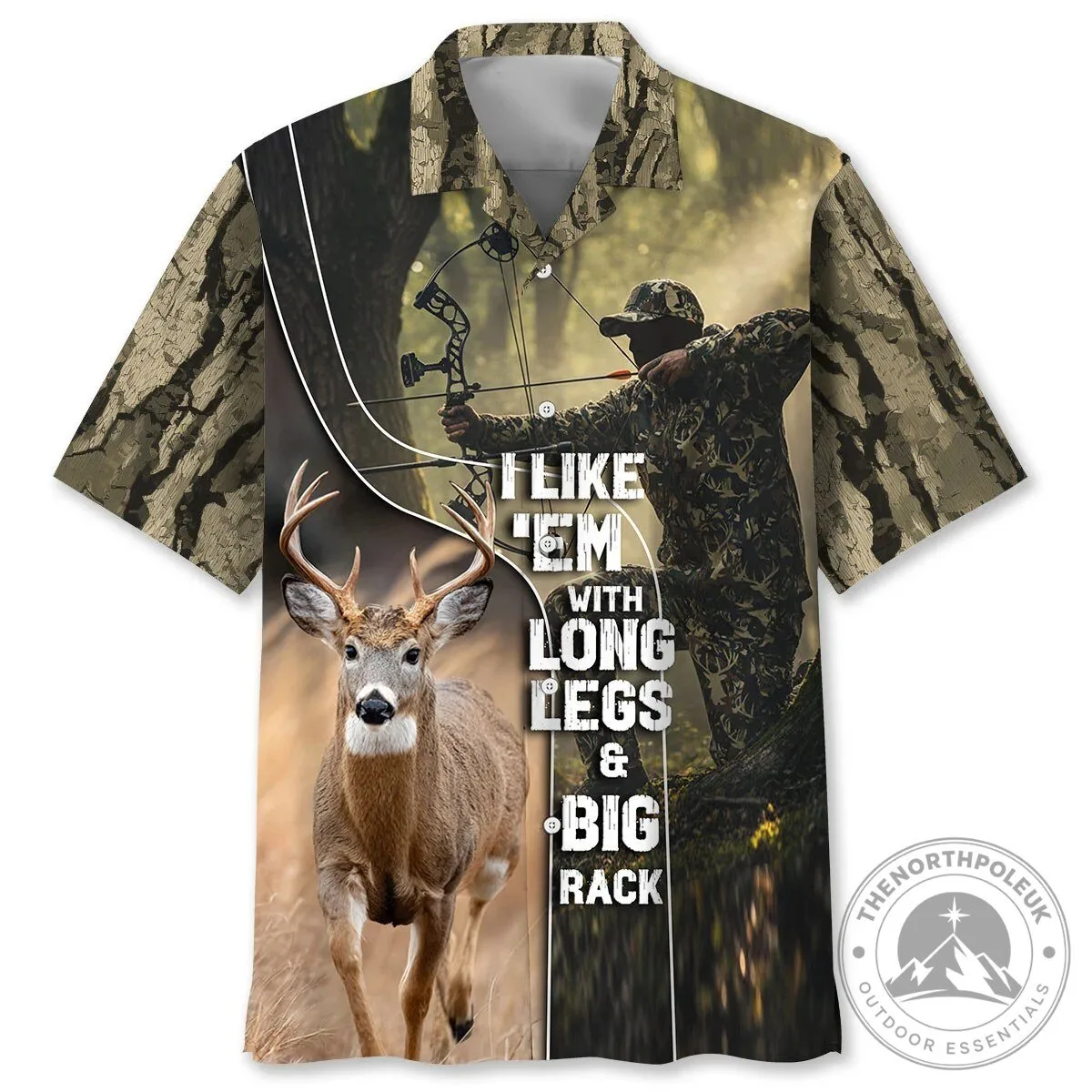 I Like Them With Long Legs And Big Rack Deer Hunting Hawaiian Shirt