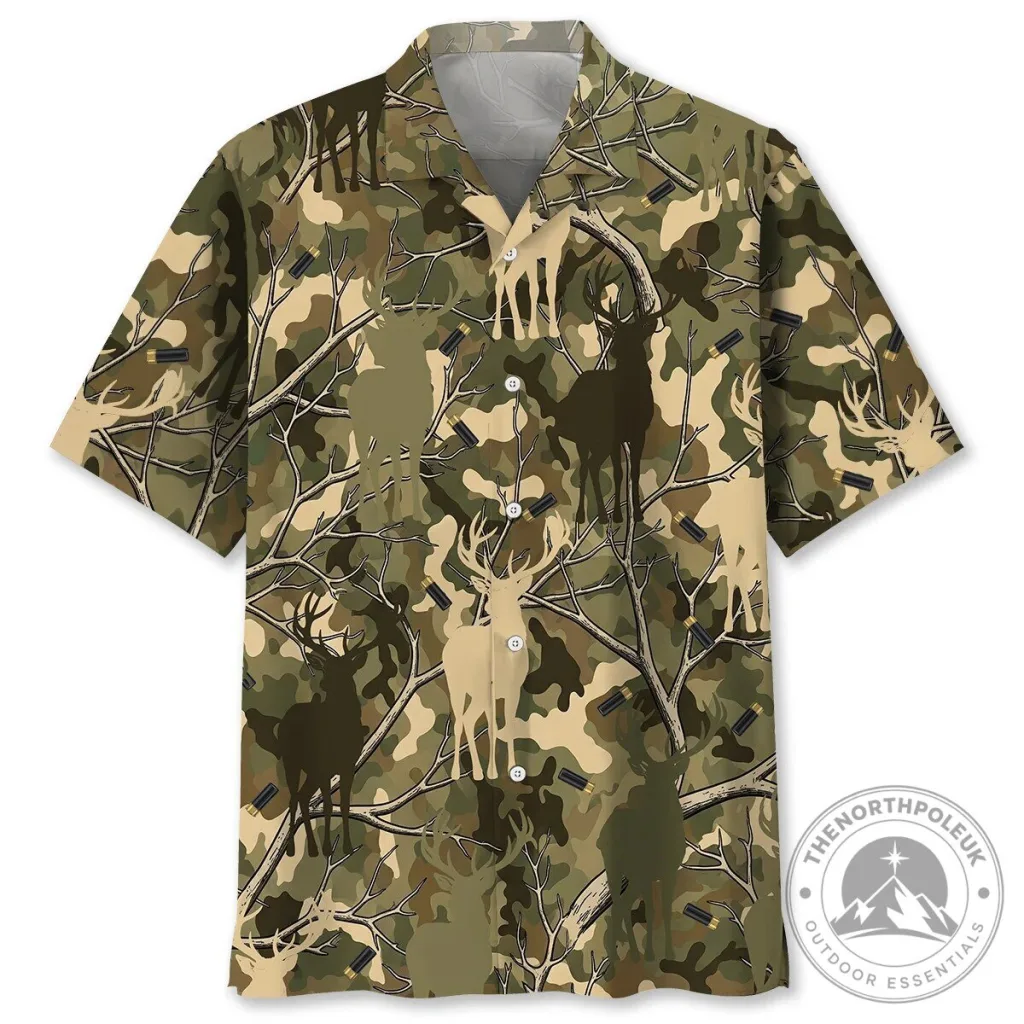 Camouflage Deer Hunting Pattern Hunter Hawaiian Shirt Camouflage Deer Hunting Pattern Hunter Hawaiian Shirt