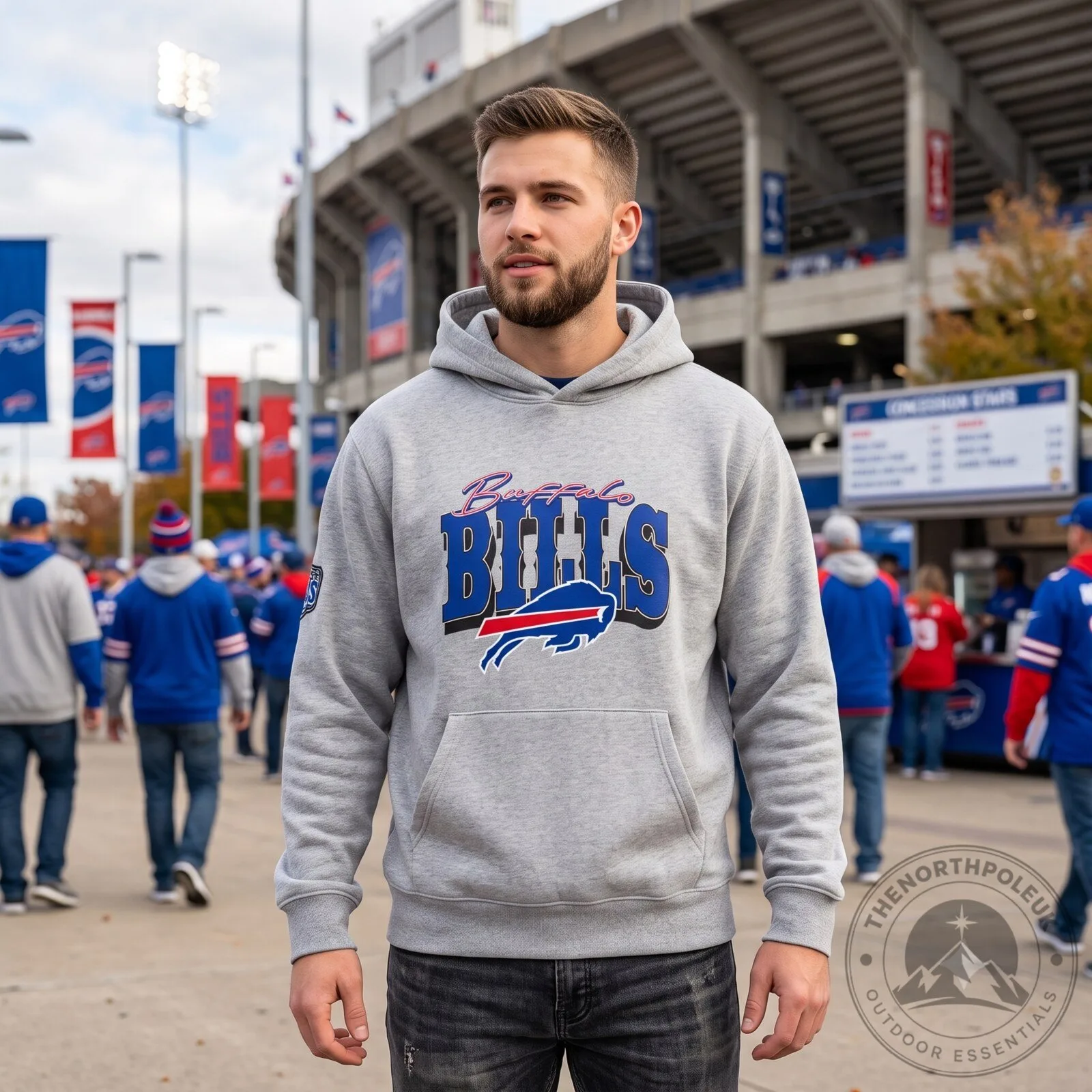 Buffalo Bills Quilted Blue Hoodie and Jogger Pants Set Buffalo Bills Quilted Blue Hoodie & Jogger Set – image 3 of 3