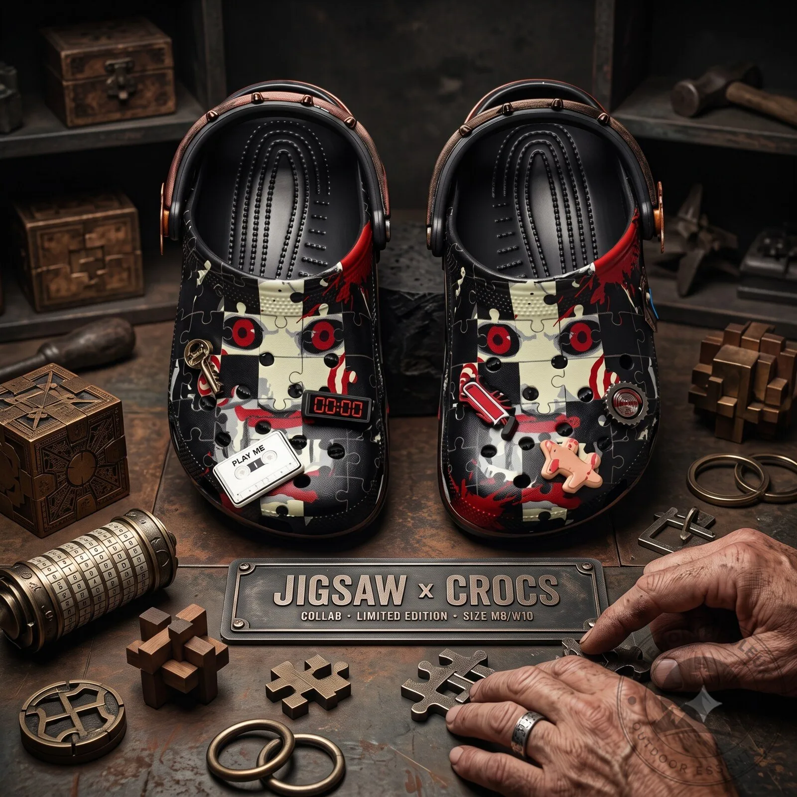 Saw X Crocs Classic Clog “Jigsaw”