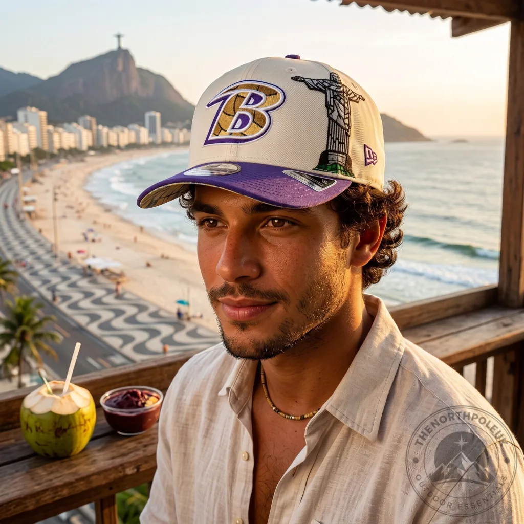 Baltimore Ravens NFL Rio Game Cap 2026 Christ the Redeemer Baltimore Ravens 2026 NFL Rio Game Cap - Christ the Redeemer