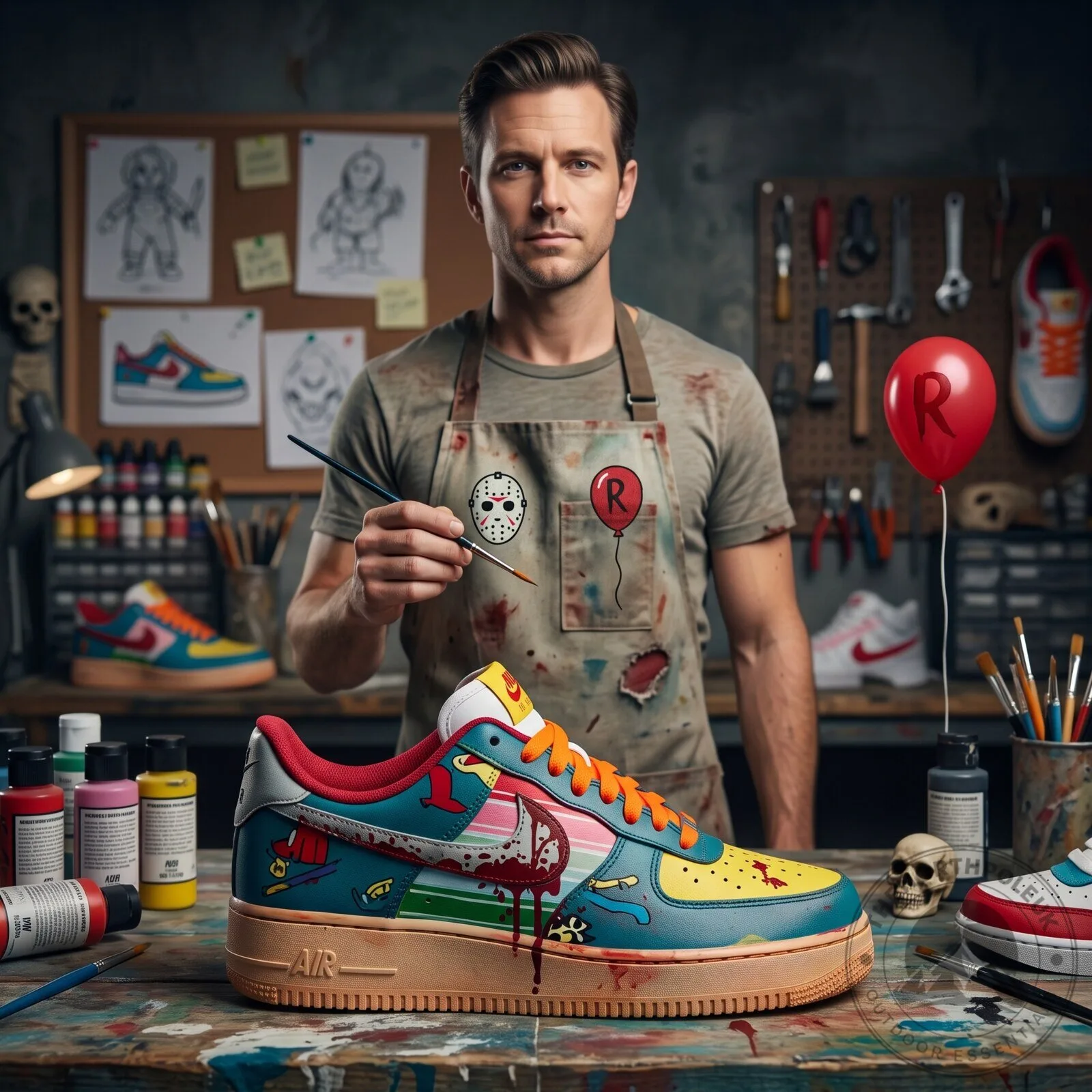 Custom Nike Air Force 1 “Chucky” Shoes 4 Custom Nike Air Force 1 “Chucky” Shoes