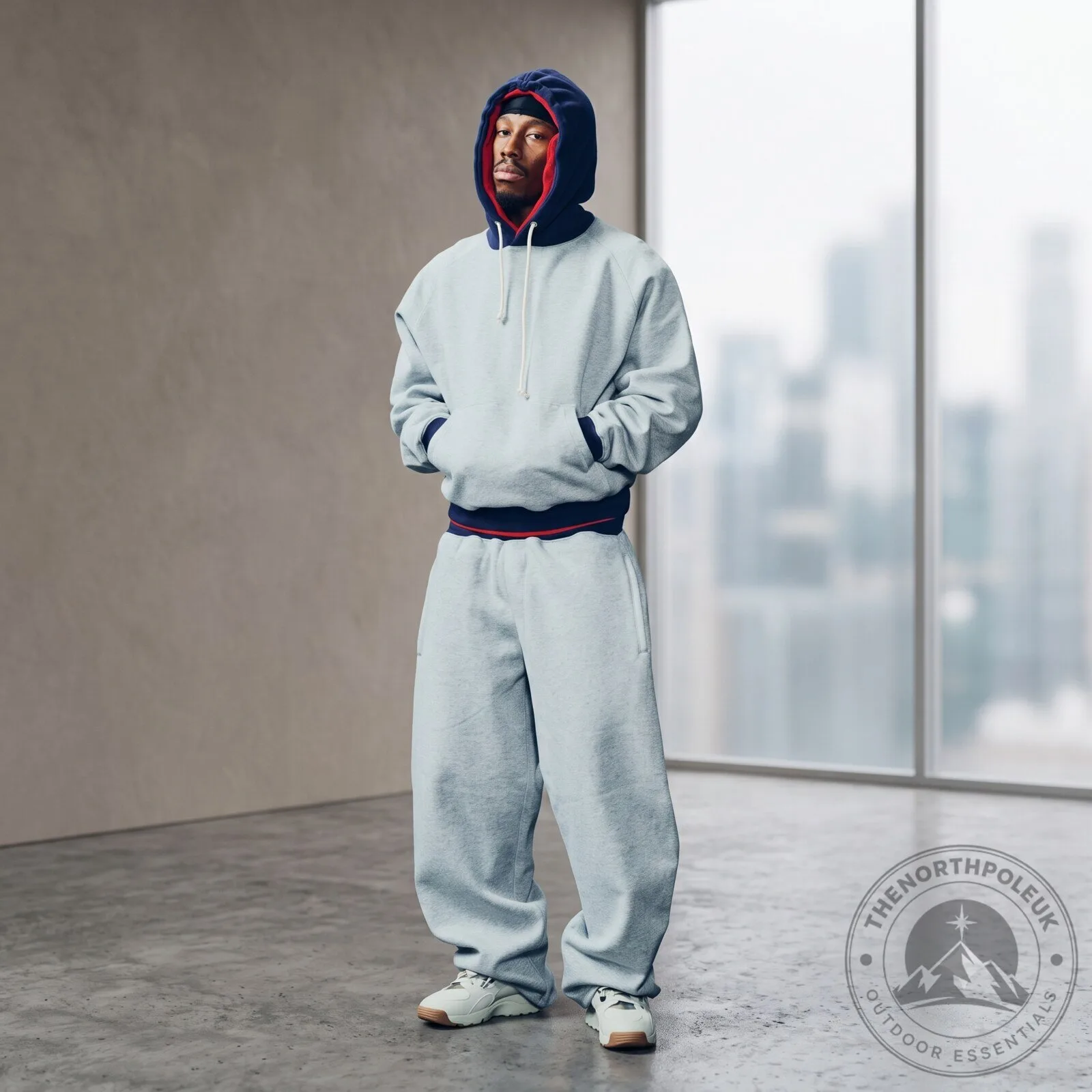 Balenciaga Layered Hooded Crewneck Sweater