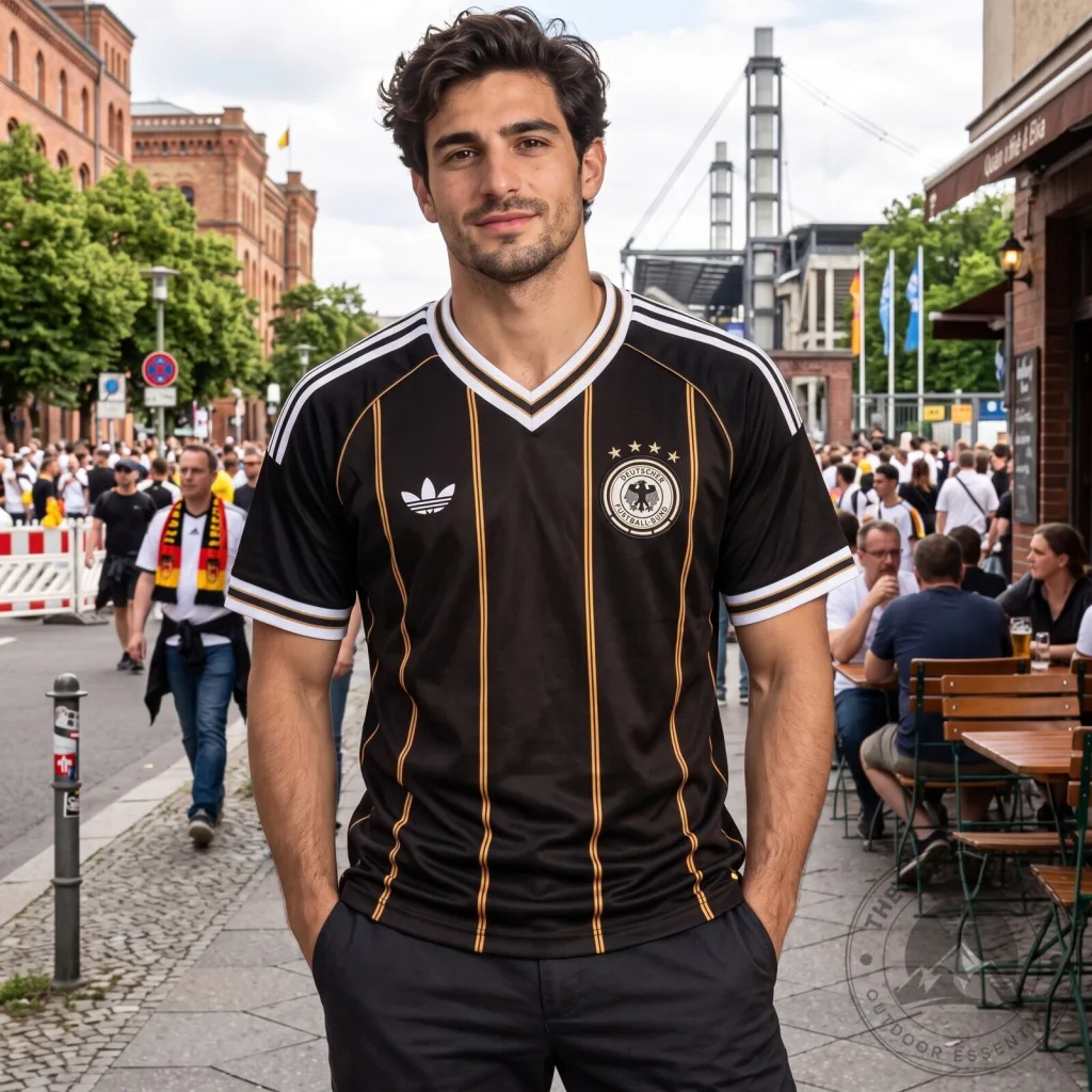 The German national team's third kit, featuring a farewell style. The German national team's third kit, featuring a farewell style.