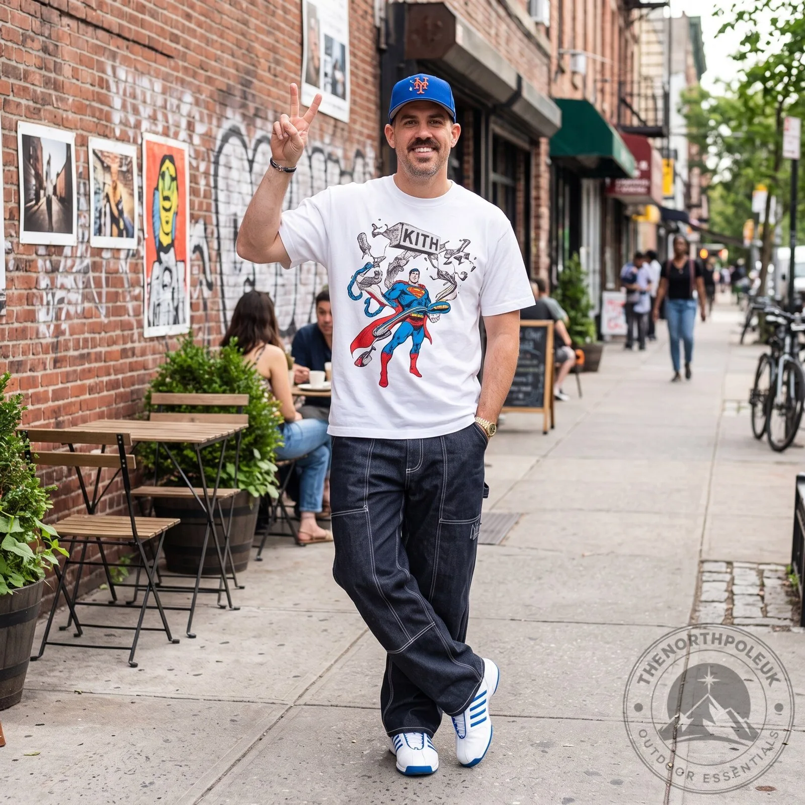 Kith x Superman Chains Vintage Tee "White"