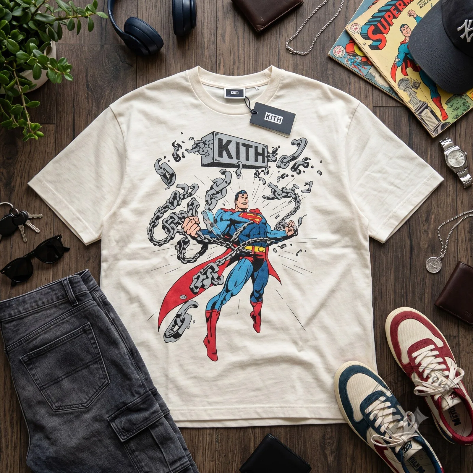 Kith x Superman Chains Vintage Tee "White" 7 Kith x Superman Chains Vintage Tee "White"