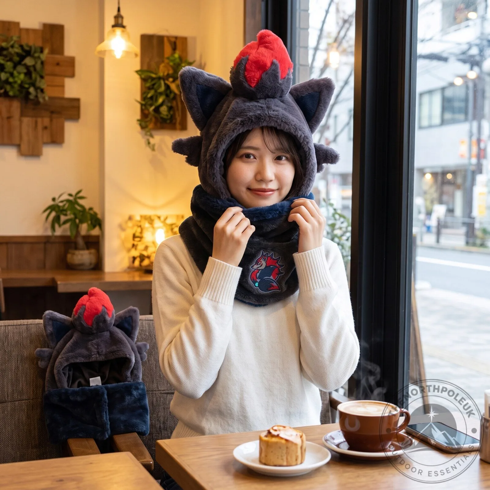Reversible Hooded Neck Warmer 6 Reversible Hooded Neck Warmer