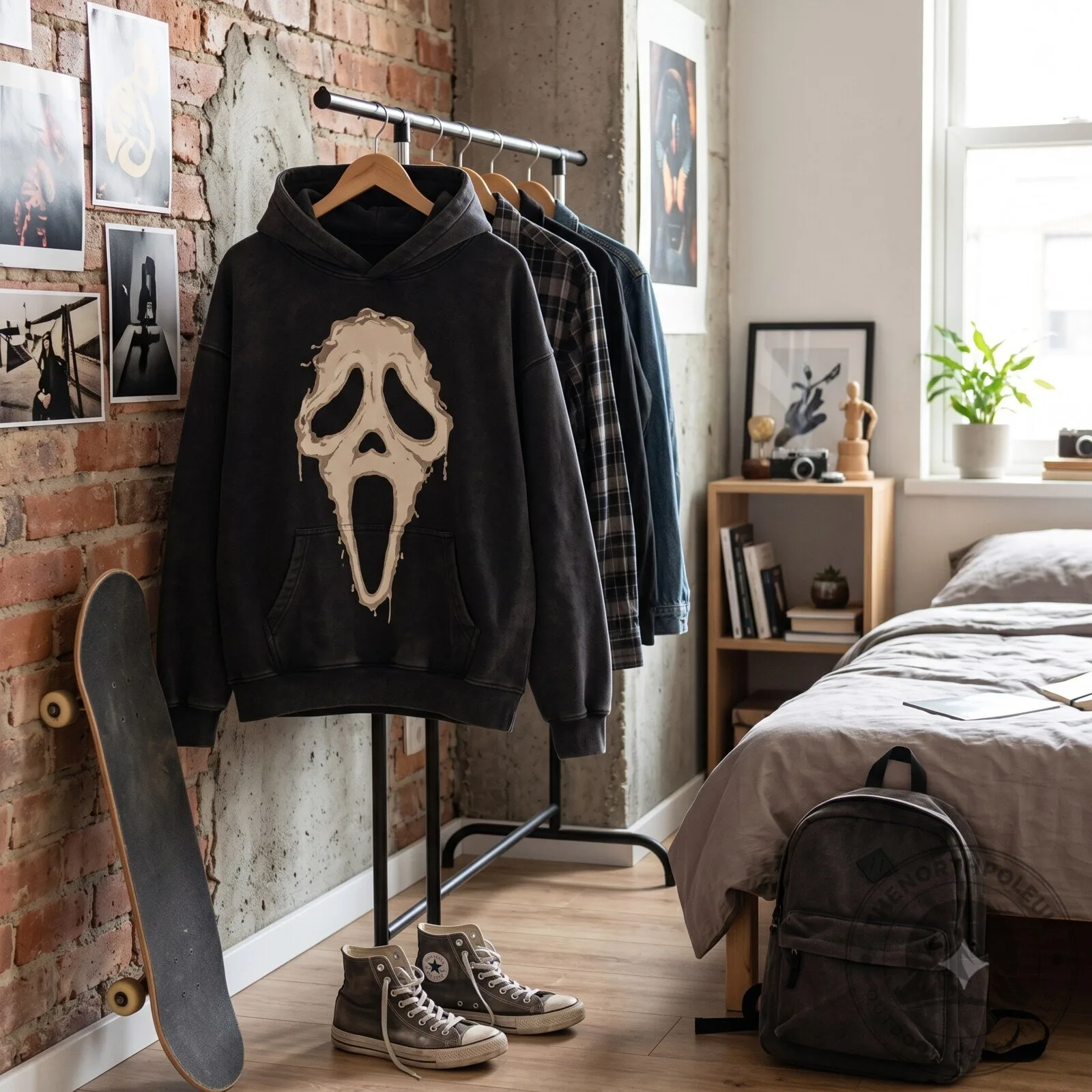 Black hoodie featuring the Ghostface mask 4 Black hoodie featuring the Ghostface mask