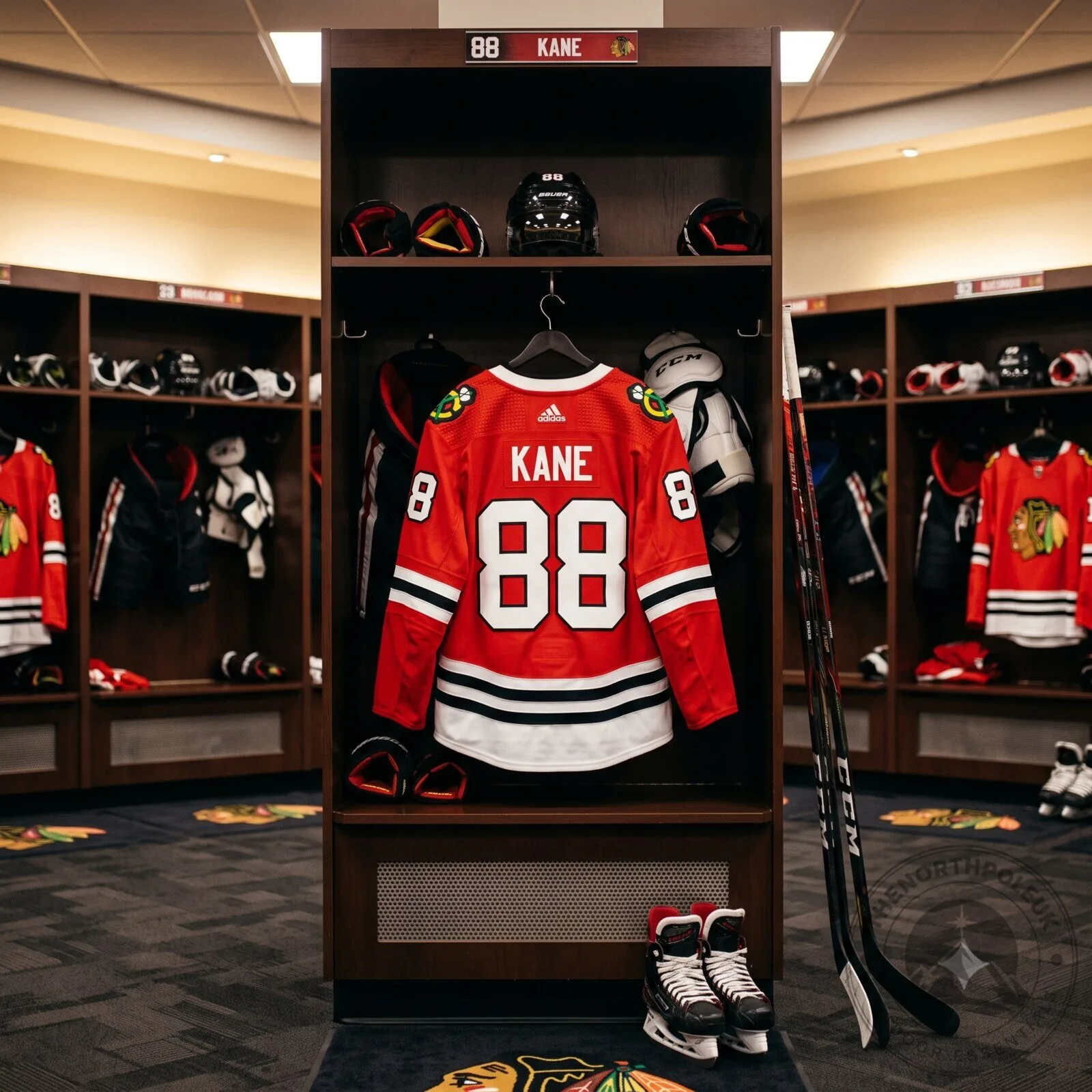 Chicago Blackhawks' classic red jersey bearing the number 88 5 Chicago Blackhawks