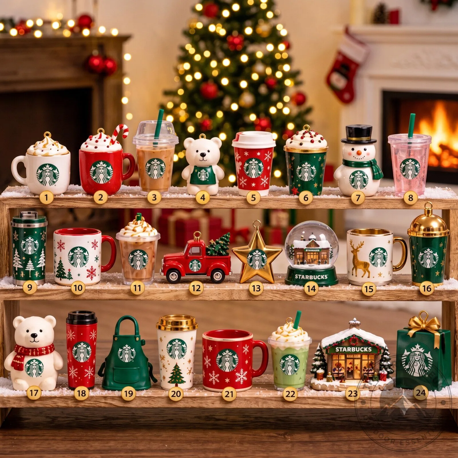 Starbucks Coffee Cup 2026 Advent Calendar 24-Piece Set