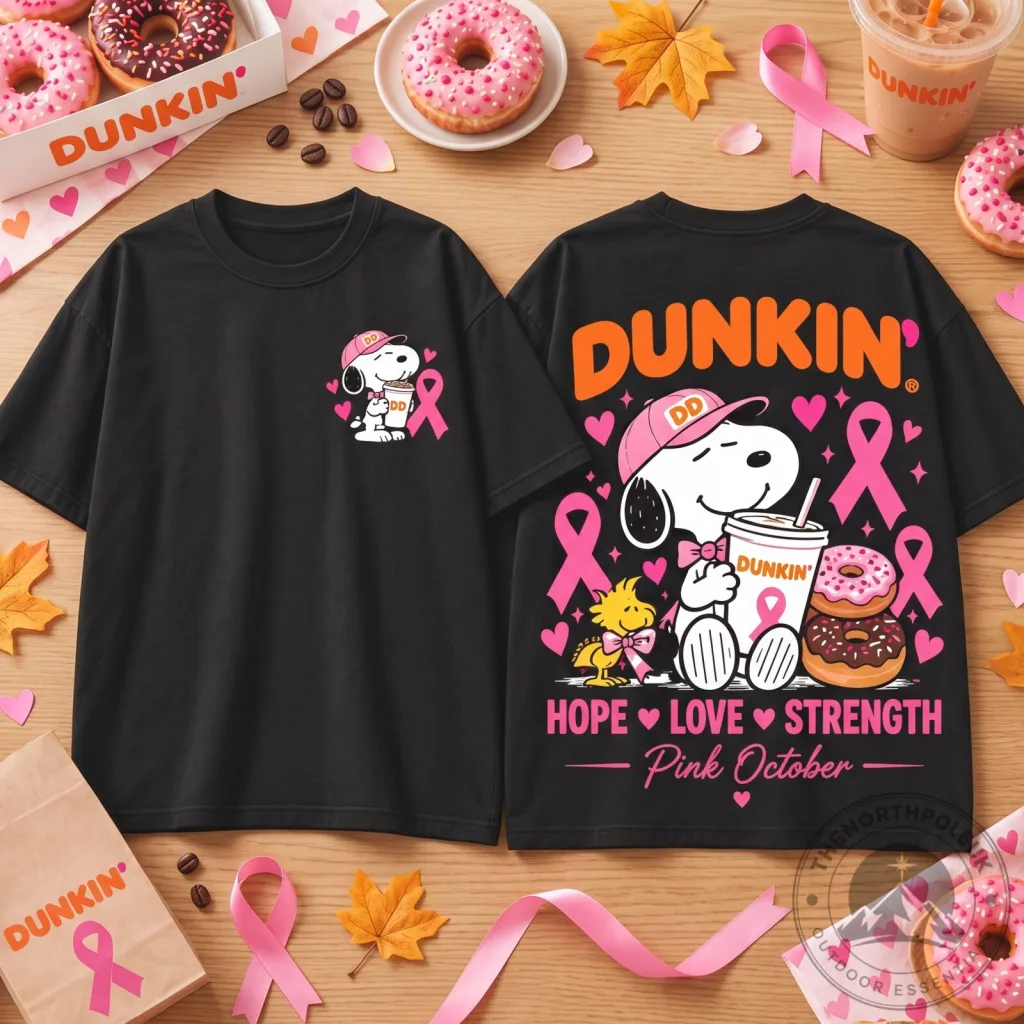 Snoopy Dunkin Pink October Breast Cancer Awareness T Shirt Apparel Snoopy Dunkin Pink October Breast Cancer Awareness T Shirt | Apparel