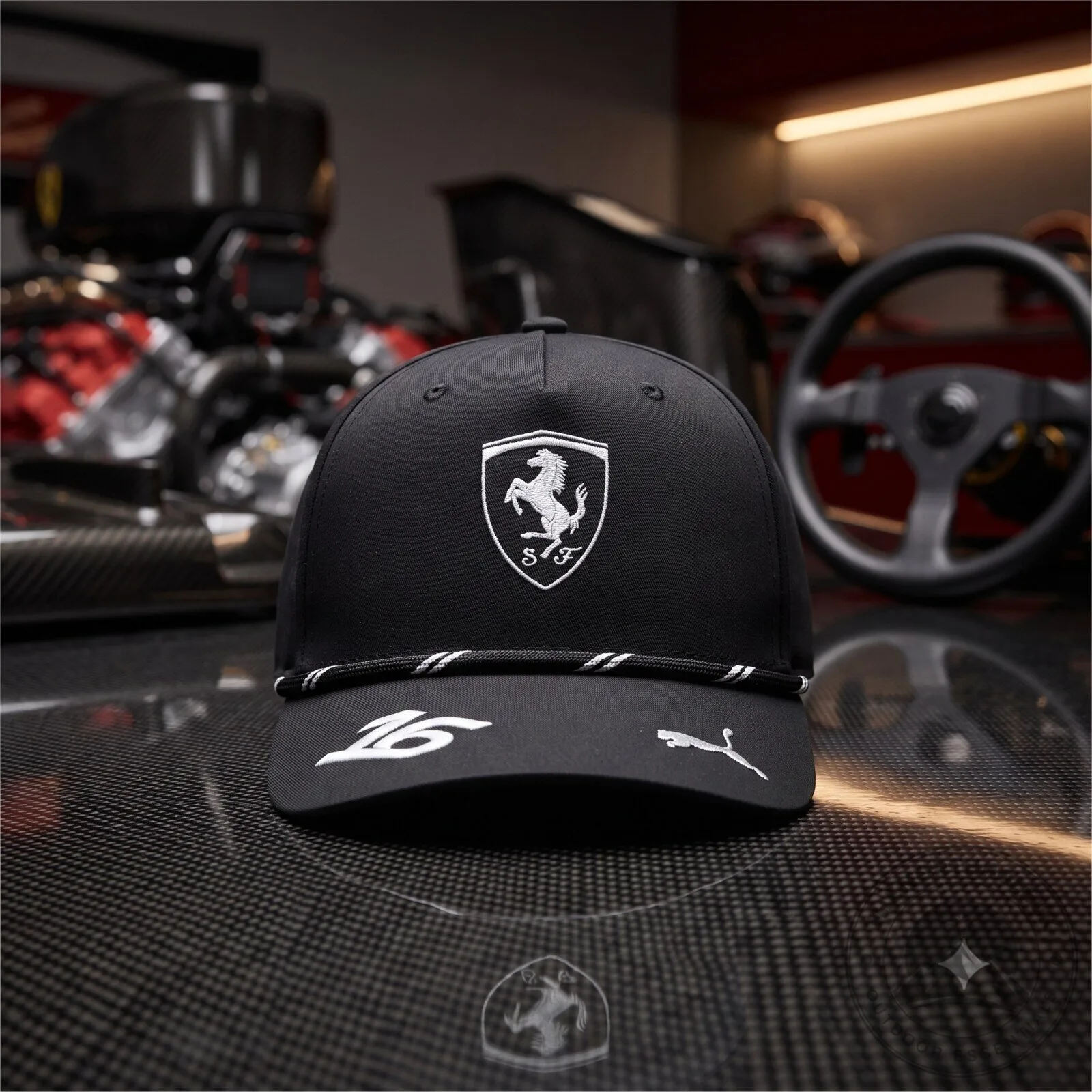 Scuderia Ferrari 2026 Charles Leclerc Special Edition Singapore Cap 6 Scuderia Ferrari 2026 Charles Leclerc Special Edition Singapore Cap
