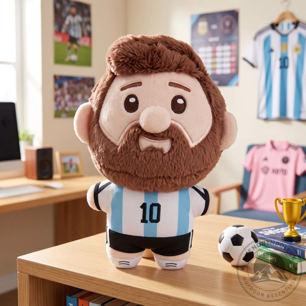 Lionel Messi chibi doll keychain wearing the Argentina national team's number 10 jersey. Lionel Messi chibi doll keychain wearing the Argentina national team's number 10 jersey.