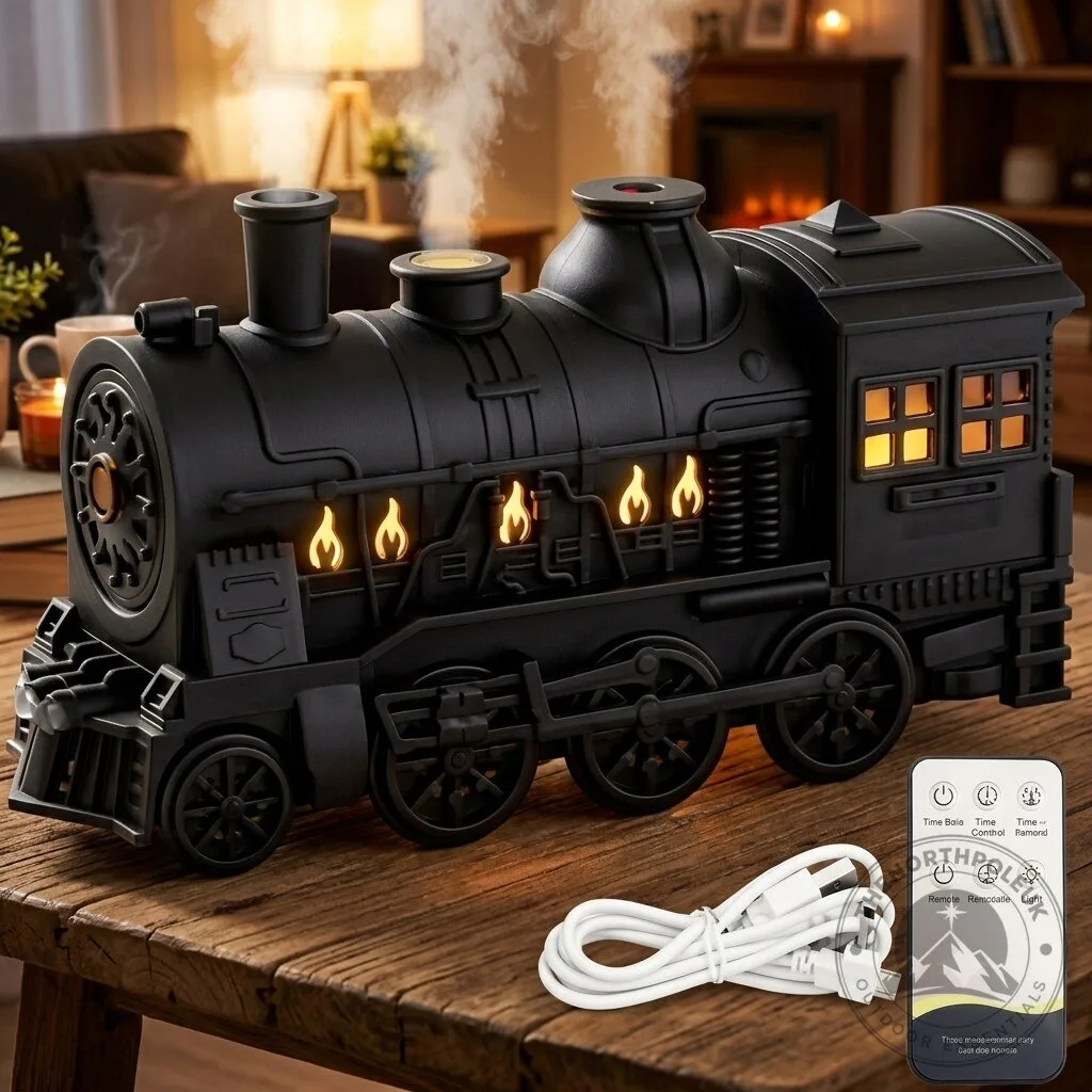Christmas Train Diffuser 2026 New Train Humidifier Diffuser 300ml Vintage Steam Train Essential Oil 7 Christmas Train Diffuser 2026 New Train Humidifier Diffuser 300ml Vintage Steam Train Essential Oil