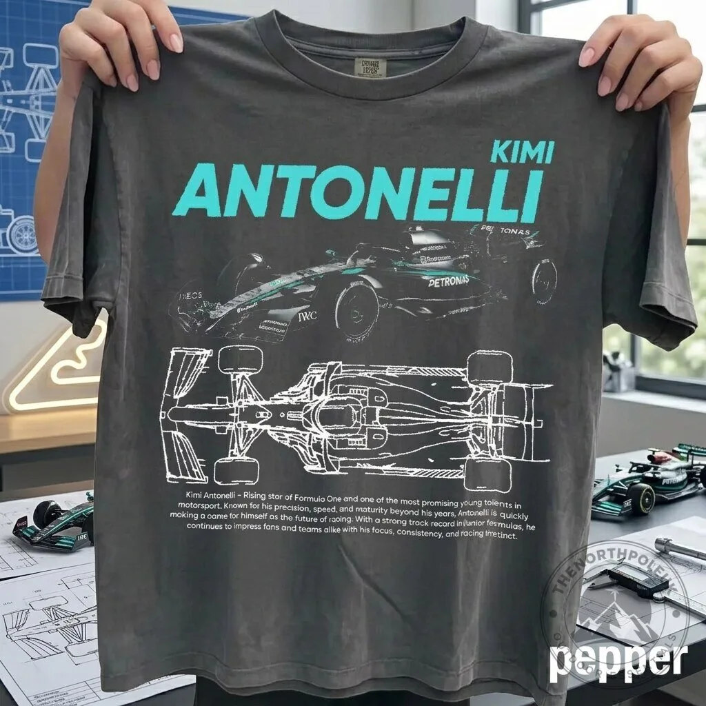 Funny Cat Kimi Antonelli Formula 1 Racing T-Shirt