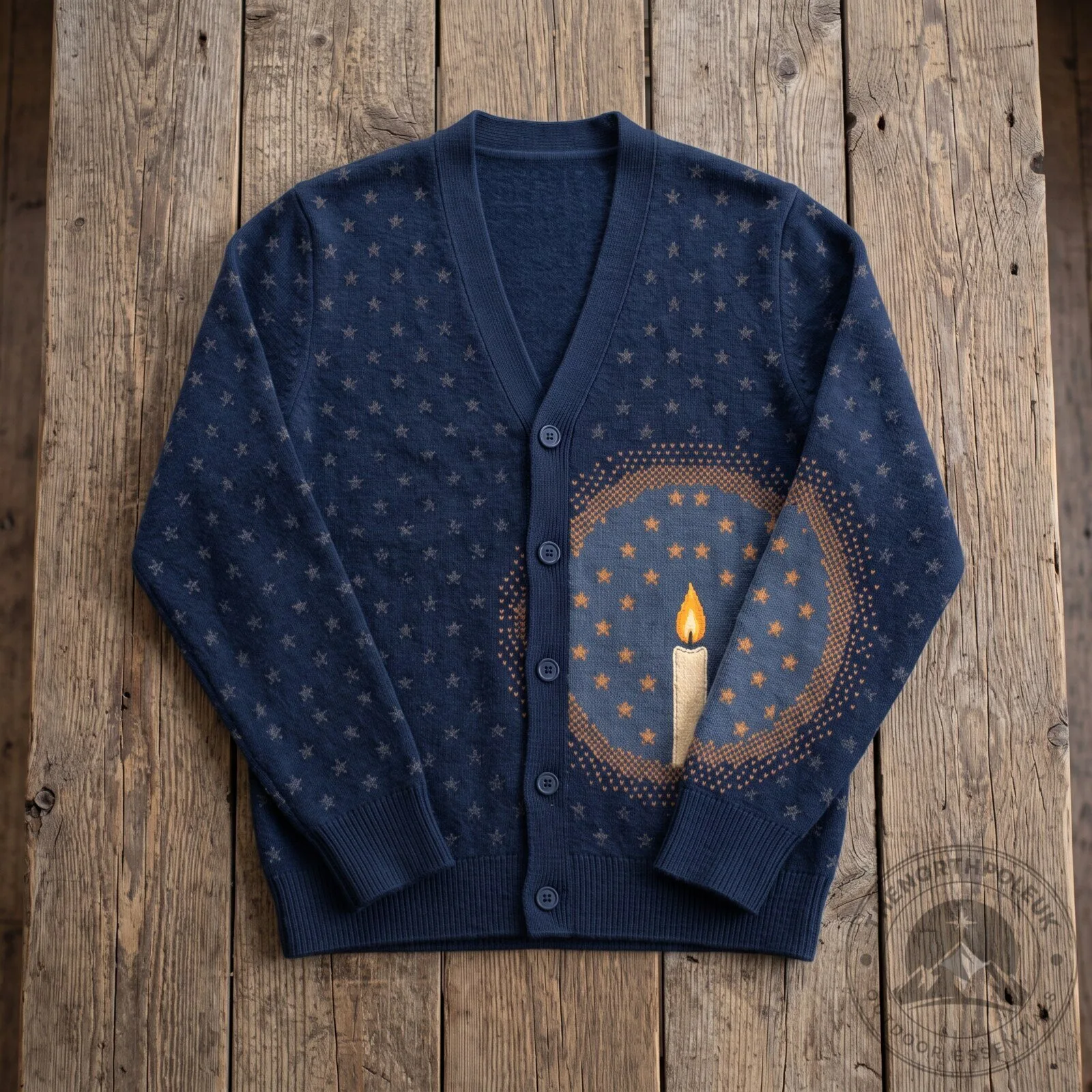 Starry Candle Cardigan Navy Blue Celestial Star 6 Starry Candle Cardigan Navy Blue Celestial Star