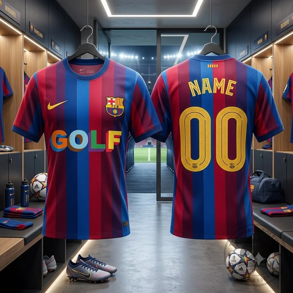 Lamine Yamal FC Barcelona x GOLF WANG Football Jersey 4 Lamine Yamal FC Barcelona x GOLF WANG Football Jersey