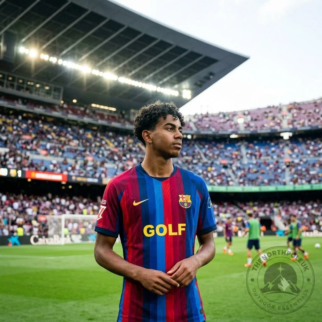 Lamine Yamal FC Barcelona x GOLF WANG Football Jersey 5 Lamine Yamal FC Barcelona x GOLF WANG Football Jersey